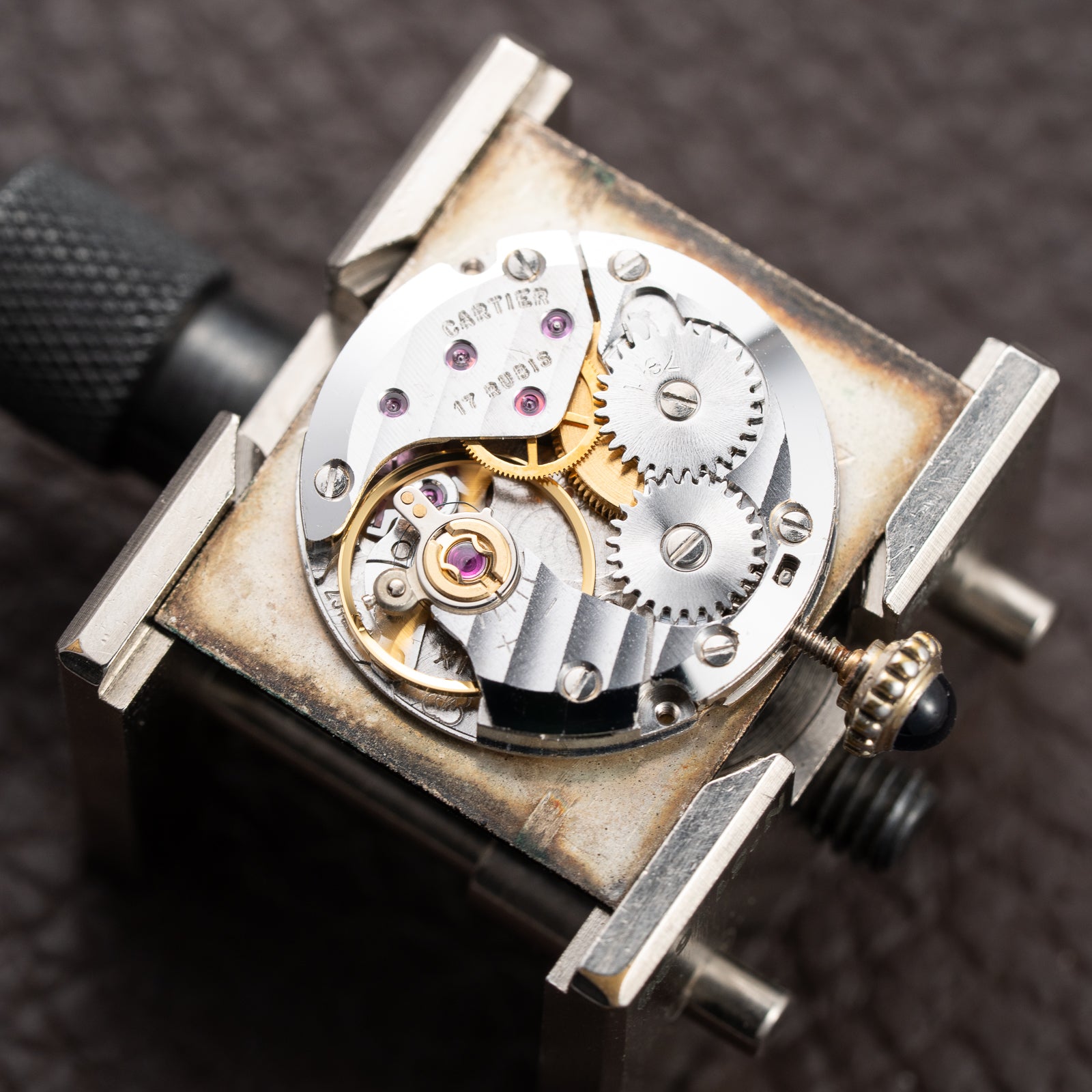Cartier Tank Must de Black Onyx Dial Vermeil GM from 1980s