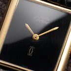 Cartier Tank Must de Black Onyx Dial Vermeil GM from 1980s