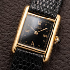 Cartier Tank Must de Art Deco Black Dial Vermeil Ref 5057001 from 1990s