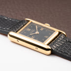 Cartier Tank Must de Art Deco Black Dial Vermeil Ref 5057001 from 1990s