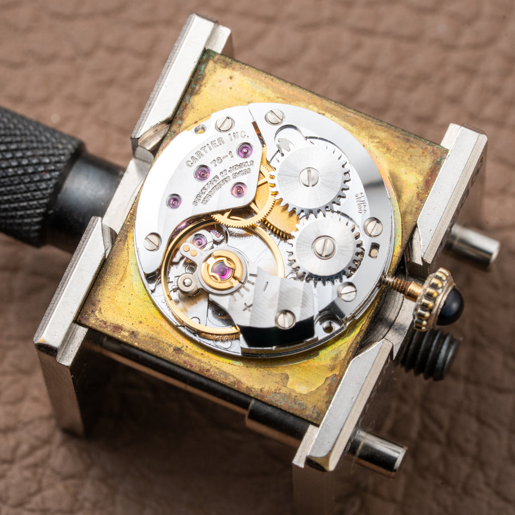 Cartier Tank Must de Vermeil Black Onyx Dial GM 1980s