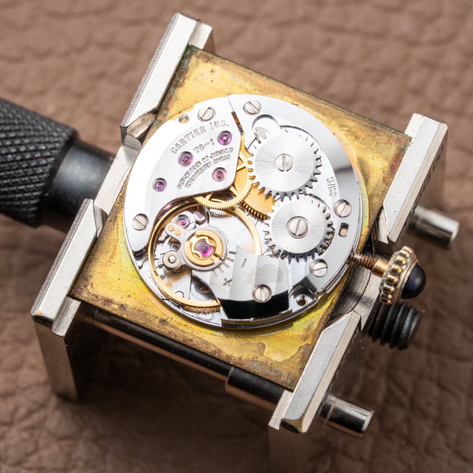 Cartier Tank Must de Vermeil Black Onyx Dial GM 1980s
