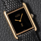 Cartier Tank Must de Vermeil Black Onyx Dial GM 1980s