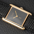 Cartier Tank Must de Vermeil Black Onyx Dial GM 1980s