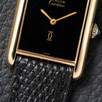 Cartier Tank Must de Vermeil Black Onyx Dial GM 1980s
