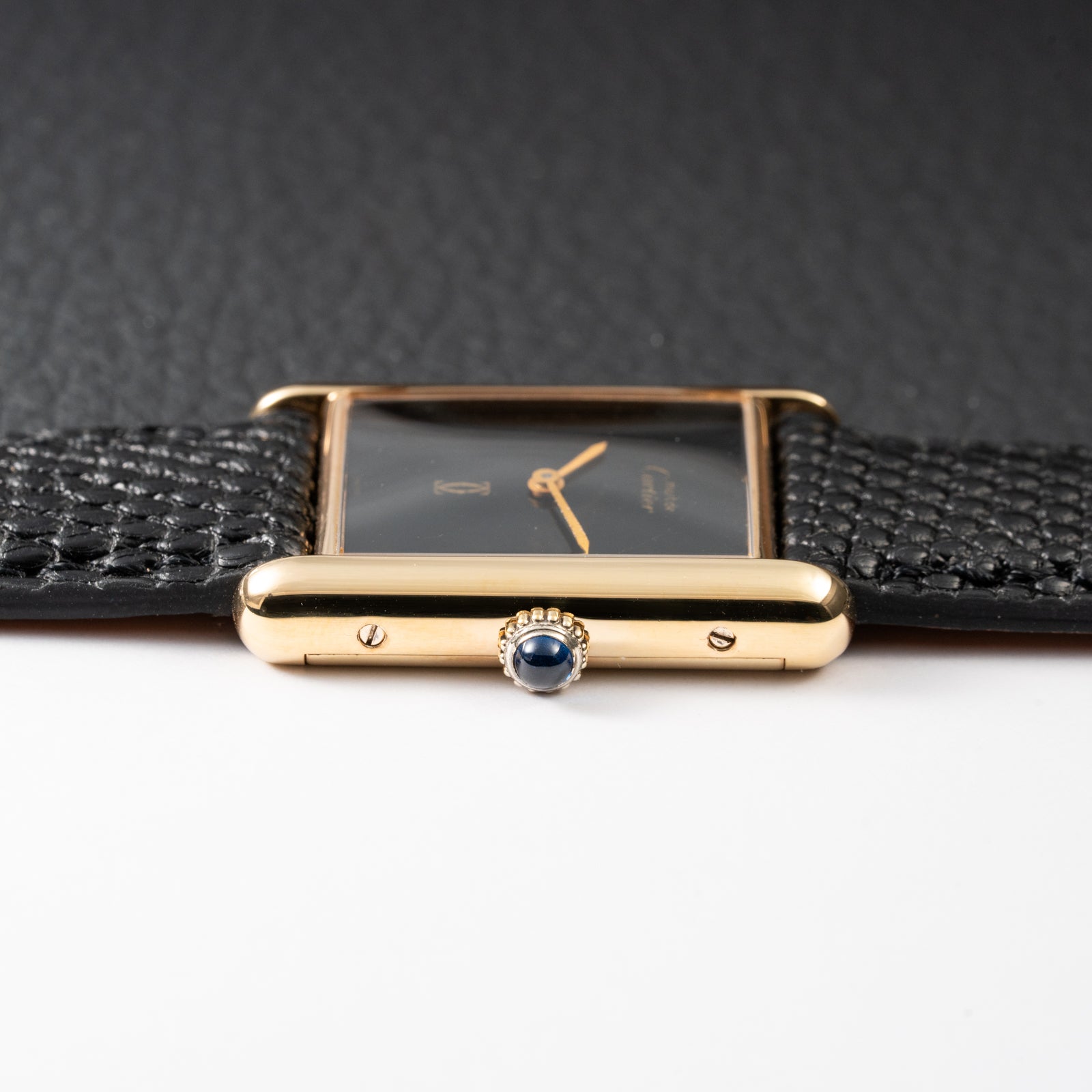 Cartier Tank Must de Vermeil Black Onyx Dial GM 1980s