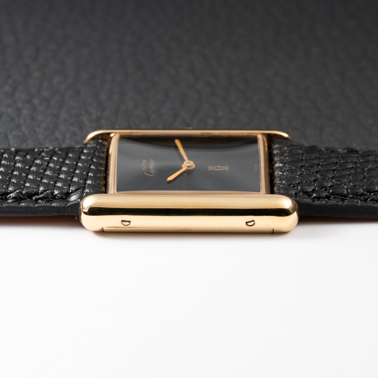 Cartier Tank Must de Vermeil Black Onyx Dial GM 1980s