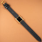 Cartier Tank Must de Black 'onyx' Dial Vermeil PM 1980s