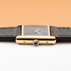 Cartier Tank Must de Black 'onyx' Dial Vermeil PM 1980s