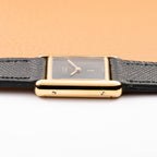 Cartier Tank Must de Black 'onyx' Dial Vermeil PM 1980s