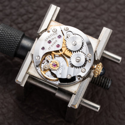 Cartier Tank Must de Black 'Onyx' Dial Vermeil PM Full Set from 1980