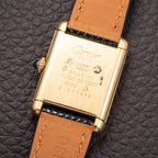 Cartier Tank Must de Black 'Onyx' Dial Vermeil PM Full Set from 1980