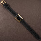 Cartier Tank Must de Black 'Onyx' Dial Vermeil PM Full Set from 1980