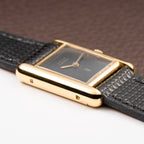 Cartier Tank Must de Black 'Onyx' Dial Vermeil PM Full Set from 1980