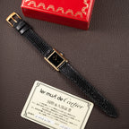 Cartier Tank Must de Black Dial Vermeil PM Full Set from 1997