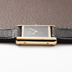 Cartier Tank Must de Black Dial Vermeil PM Full Set from 1997