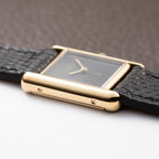 Cartier Tank Must de Black Dial Vermeil PM Full Set from 1997