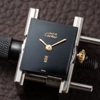 Cartier Tank Must de Vermeil Black 'onyx' Dial PM 1980s