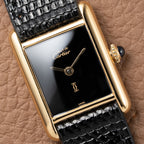Cartier Tank Must de Vermeil Black 'onyx' Dial PM 1980s