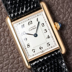 Cartier Tank Must de Rare Breguet Numerals Dial Vermeil Ref 590005 From 1990s