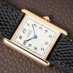 Cartier Tank Must de Rare Breguet Numerals Dial Vermeil Ref 590005 From 1990s