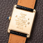 Cartier Tank Must de Rare Breguet Numerals Dial Vermeil Ref 590005 From 1990s