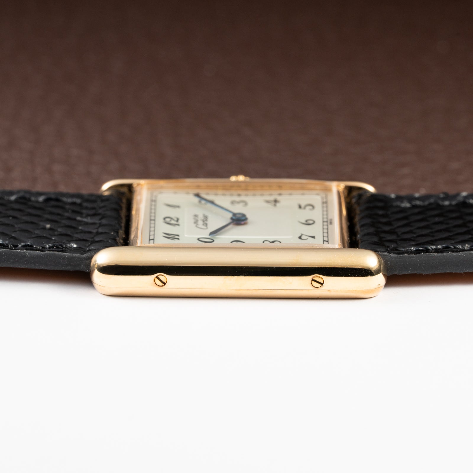 Cartier Tank Must de Rare Breguet Numerals Dial Vermeil Ref 590005 From 1990s