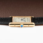 Cartier Tank Must de Rare Breguet Numerals Dial Vermeil Ref 590005 From 1990s