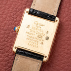 Cartier Tank Must de Rare Breguet Numerals Dial Vermeil Ref 590005 From 1990s