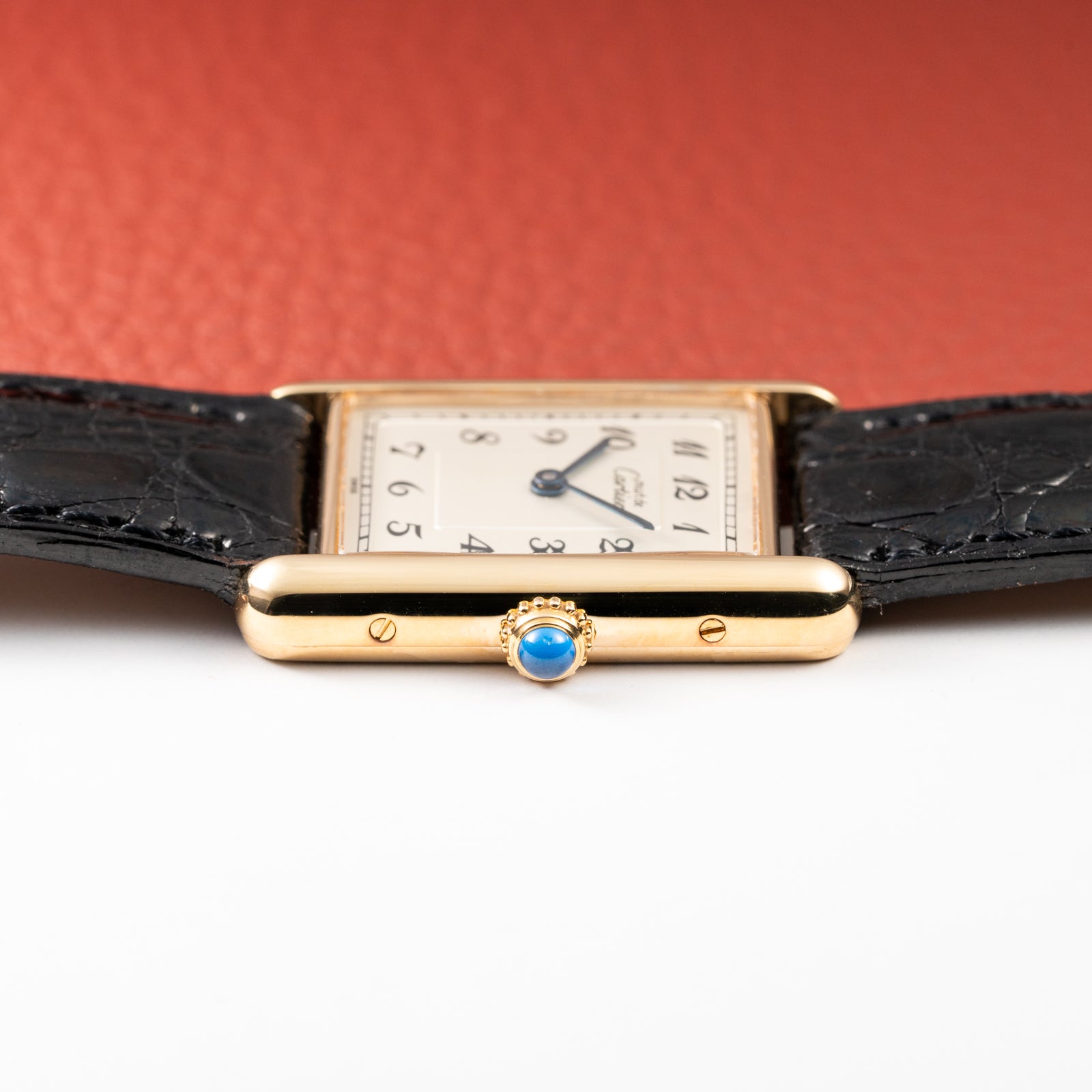 Cartier Tank Must de Rare Breguet Numerals Dial Vermeil Ref 590005 From 1990s