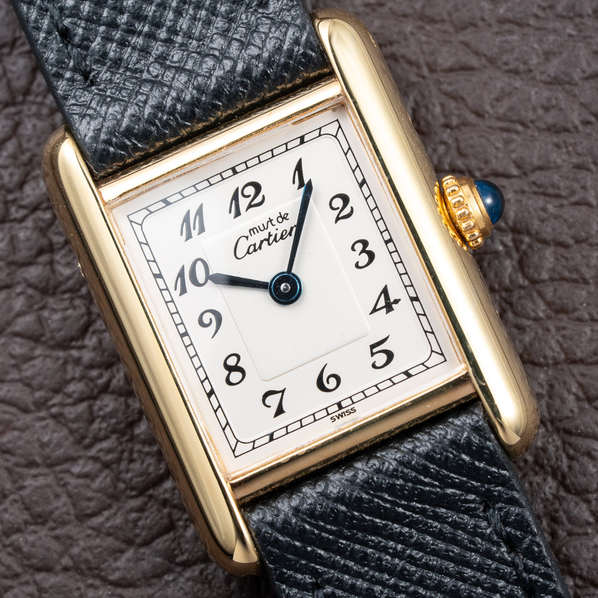 Cartier Tank Must de Breguet Numerals Dial Vermeil Quartz Cartier Serviced 2026 PM Ref. 5057001 from 1990s