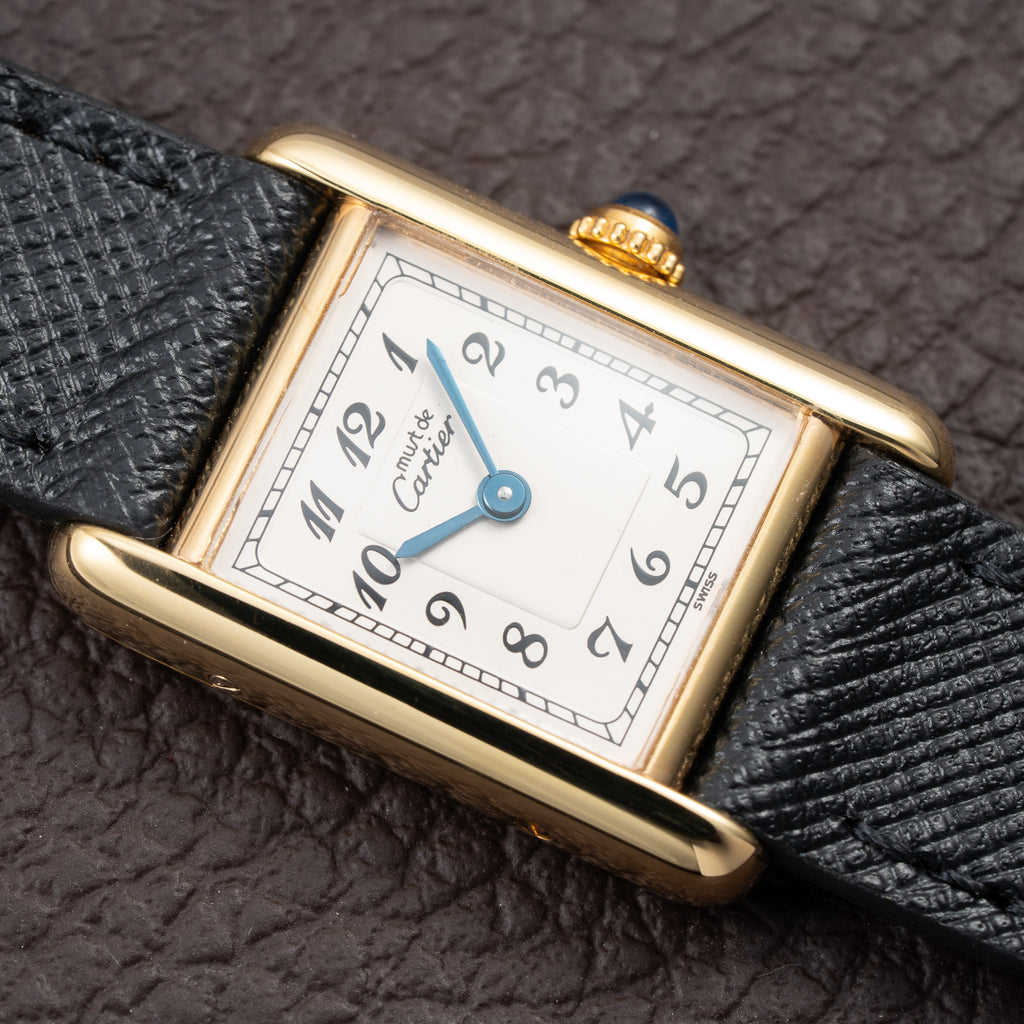 Cartier Tank Must de Breguet Numerals Dial Vermeil Quartz Cartier Serviced 2026 PM Ref. 5057001 from 1990s