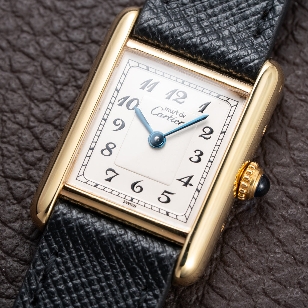 Cartier Tank Must de Breguet Numerals Dial Vermeil Quartz Cartier Serviced 2026 PM Ref. 5057001 from 1990s