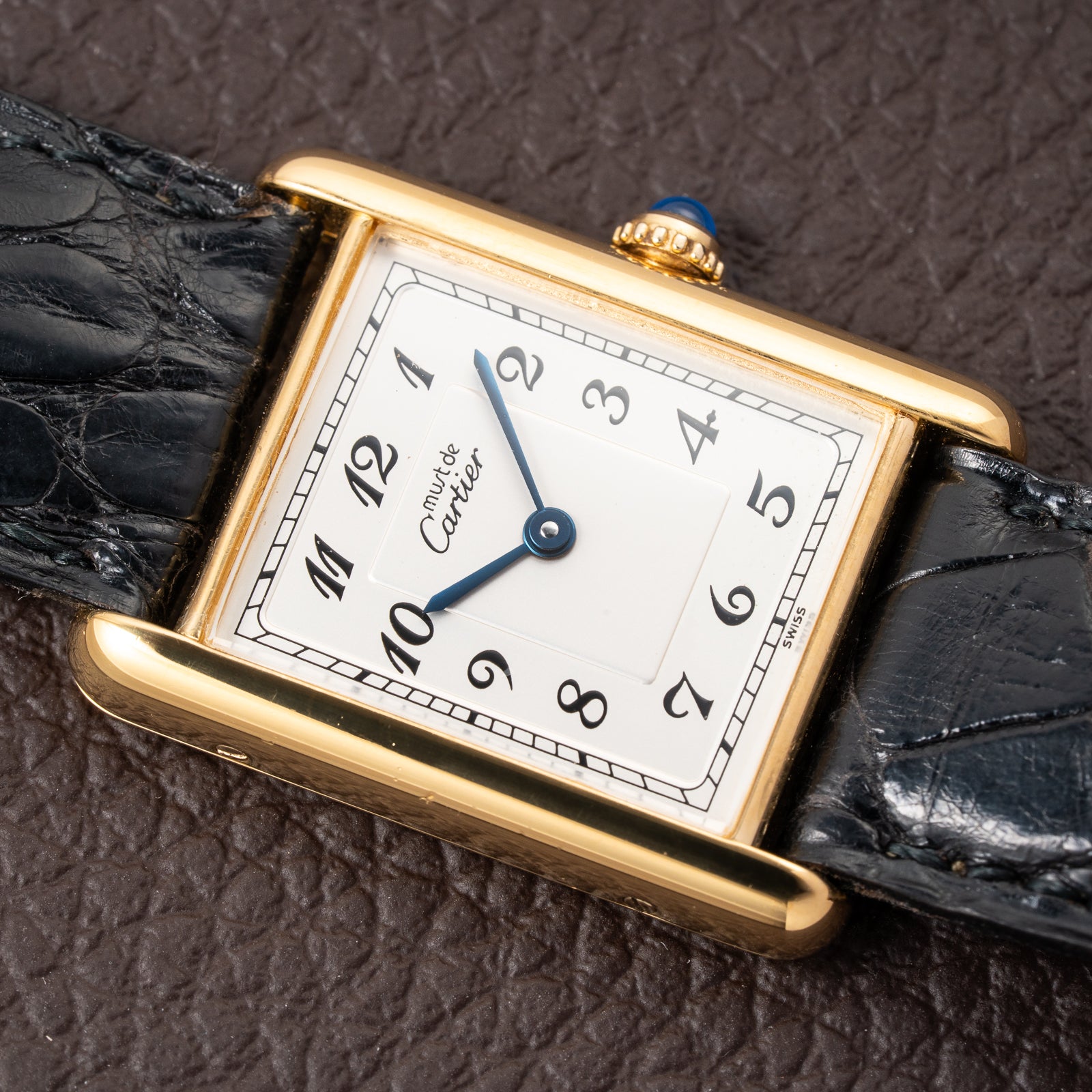 Cartier Tank Must de Breguet Numerals Dial Vermeil Ref 590005 From 1990s