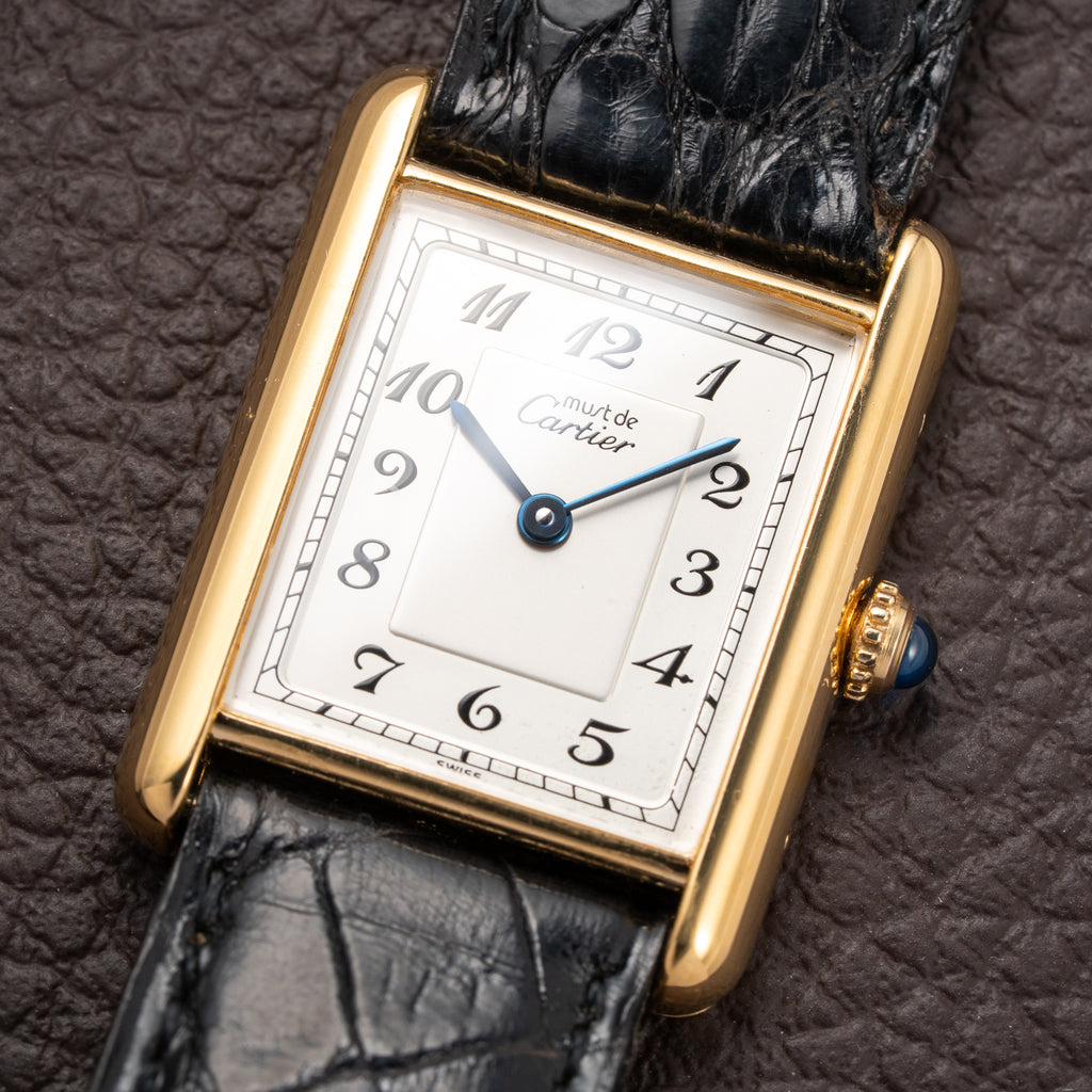 Cartier Tank Must de Breguet Numerals Dial Vermeil Ref 590005 From 1990s