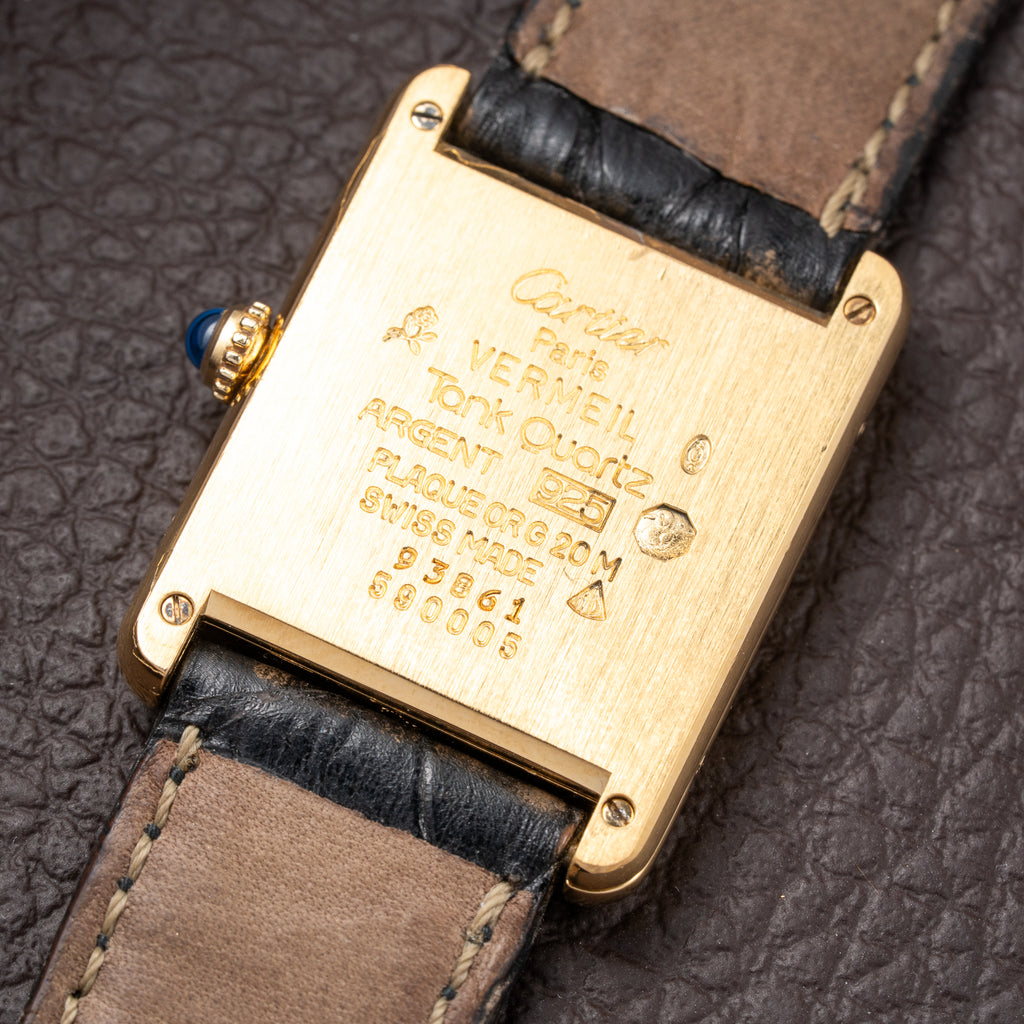 Cartier Tank Must de Breguet Numerals Dial Vermeil Ref 590005 From 1990s