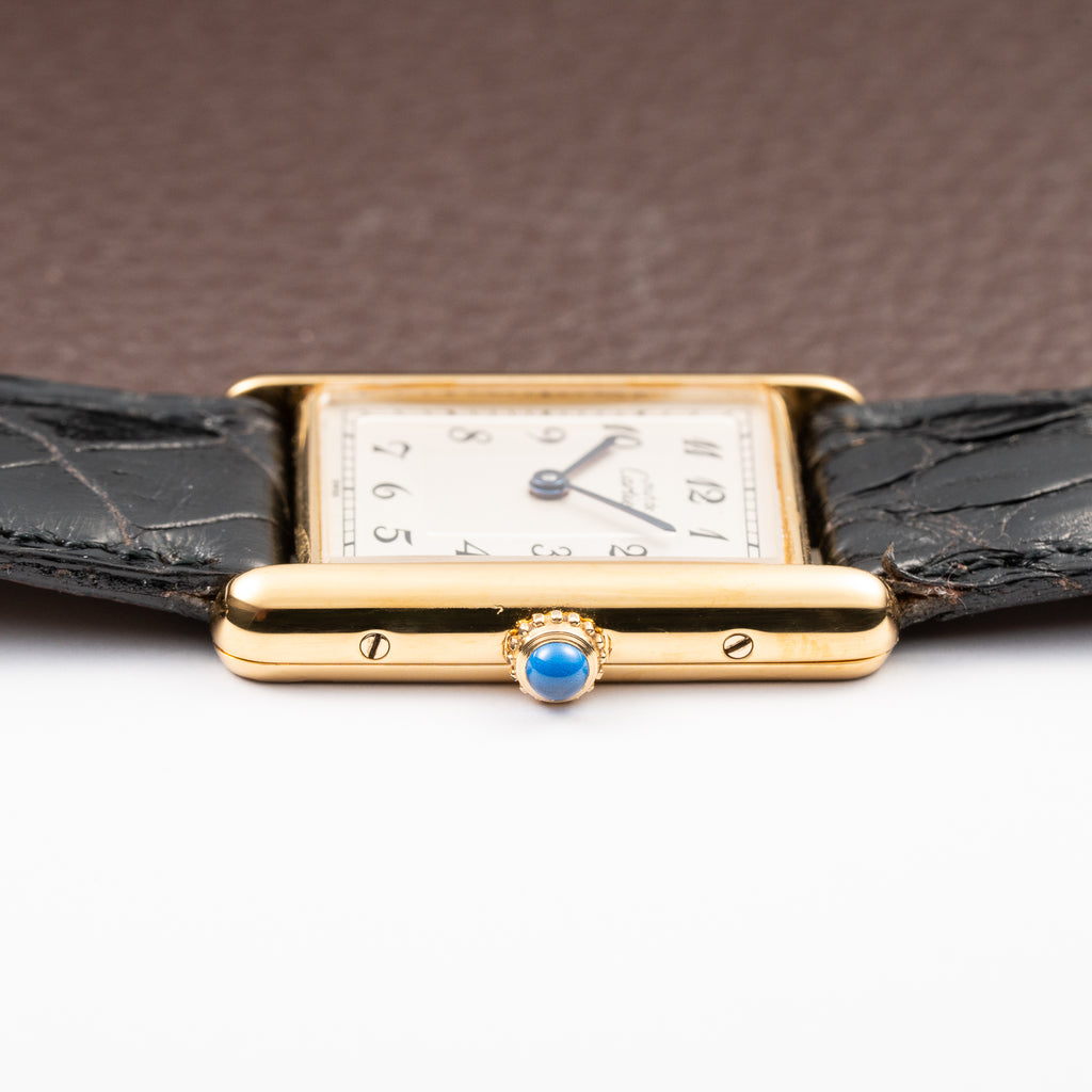 Cartier Tank Must de Breguet Numerals Dial Vermeil Ref 590005 From 1990s