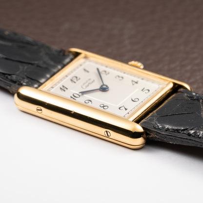 Cartier Tank Must de Breguet Numerals Dial Vermeil Ref 590005 From 1990s
