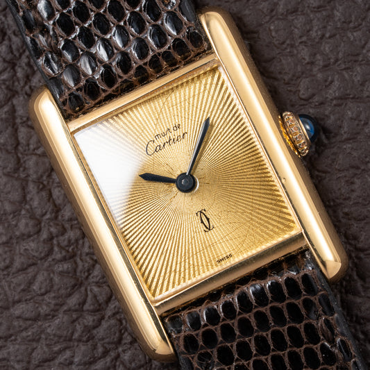 Cartier Tank Must de Vermeil "Discor" Dial PM from 1980s