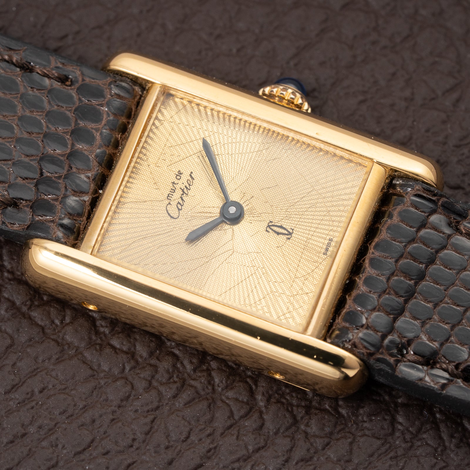 Cartier Tank Must de Vermeil "Discor" Dial PM from 1980s