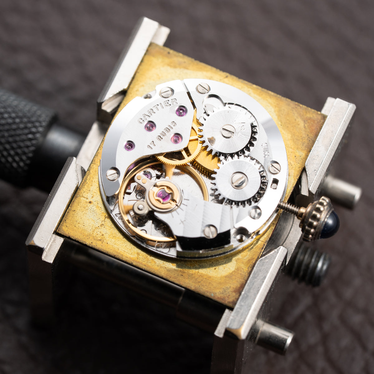 Cartier Tank Must de Vermeil Black Onyx Dial GM From 1980s