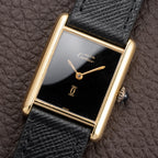 Cartier Tank Must de Vermeil Black Onyx Dial GM From 1980s