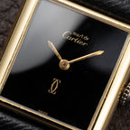Cartier Tank Must de Vermeil Black Onyx Dial GM From 1980s