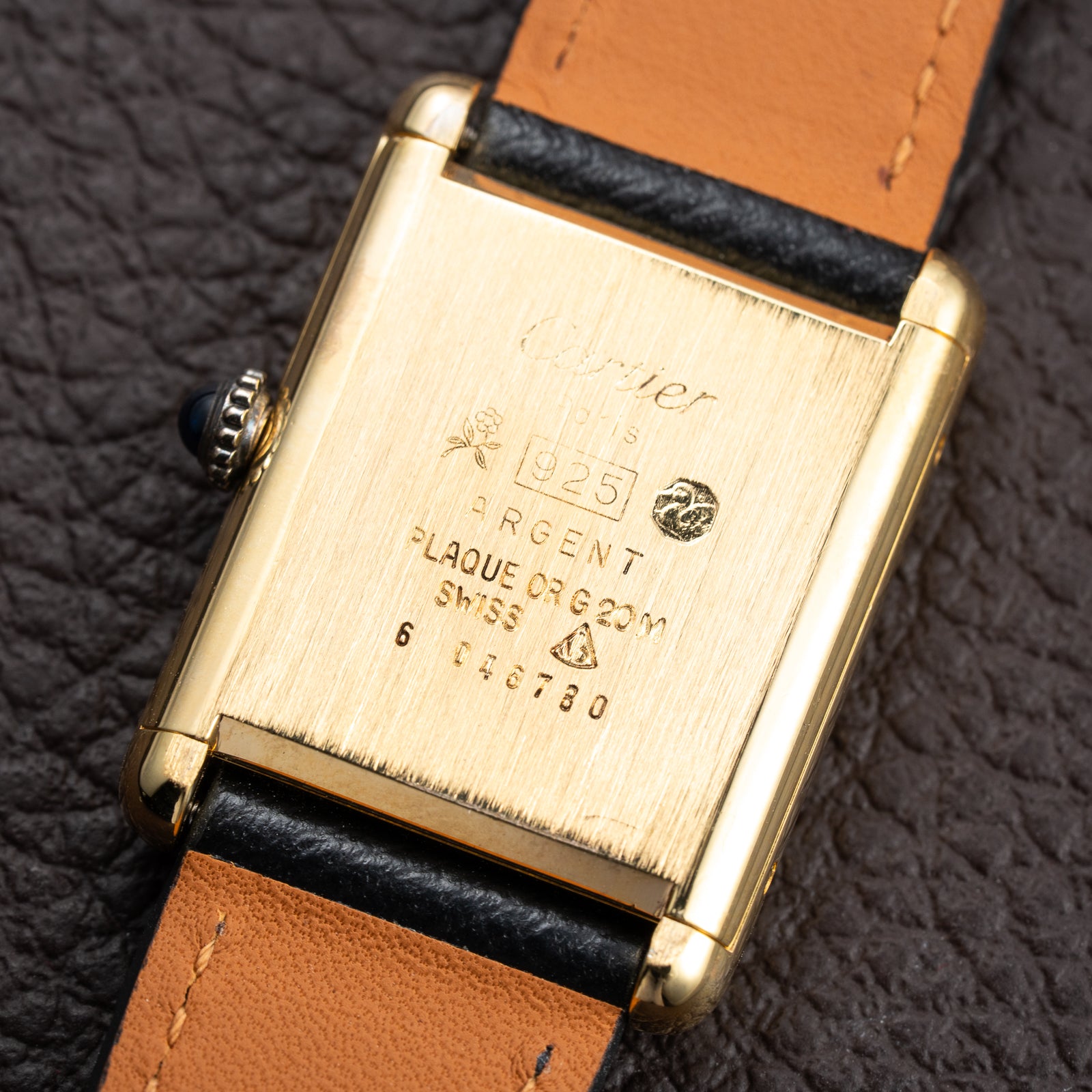 Cartier Tank Must de Vermeil Black Onyx Dial GM From 1980s