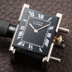Cartier Tank Must de Black Roman Vermeil GM from 1980s