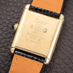 Cartier Tank Must de Black Roman Vermeil GM from 1980s