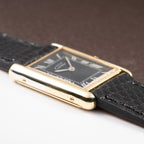 Cartier Tank Must de Black Roman Vermeil GM from 1980s