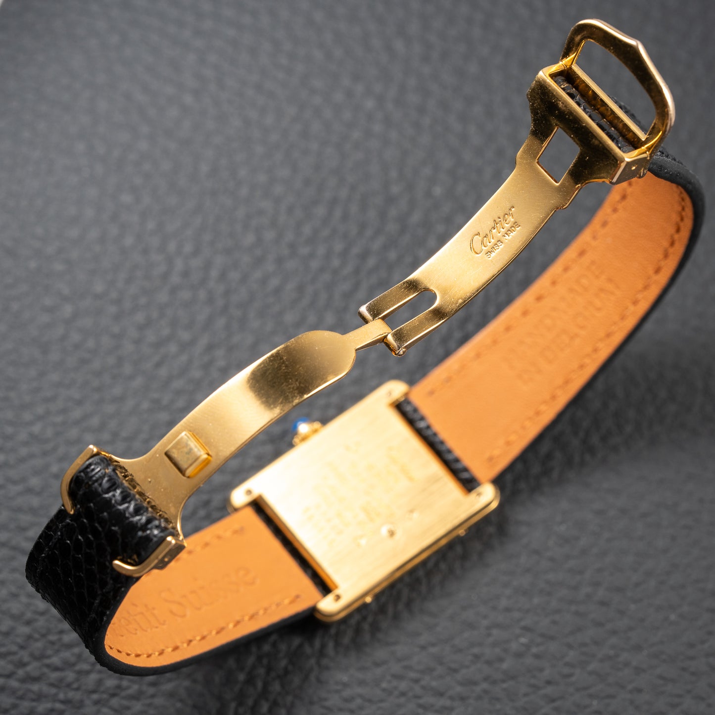 Cartier Tank Must de Rare Breguet Numerals Dial Vermeil Ref 590005 From 1990s