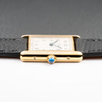 Cartier Tank Must de Rare Breguet Numerals Dial Vermeil Ref 590005 From 1990s