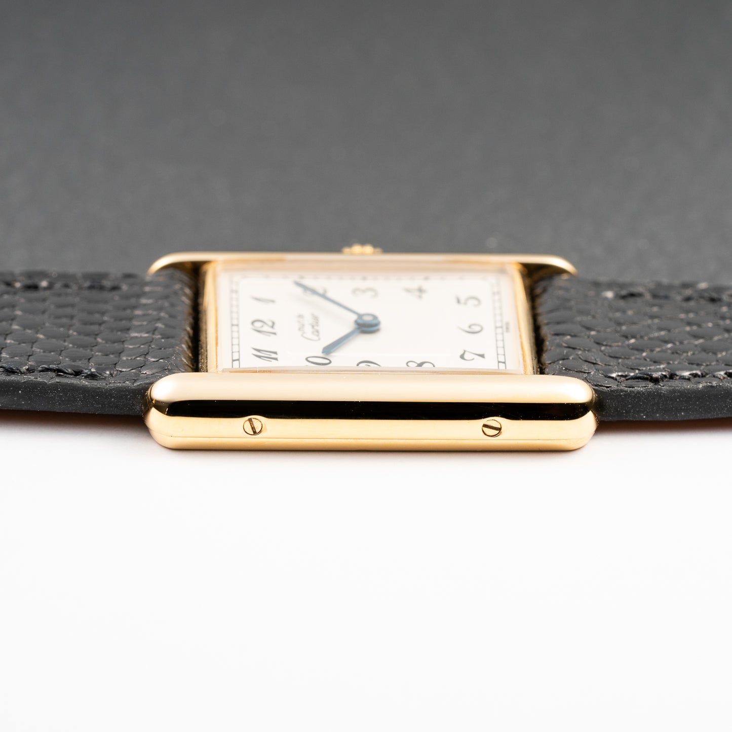 Cartier Tank Must de Rare Breguet Numerals Dial Vermeil Ref 590005 From 1990s